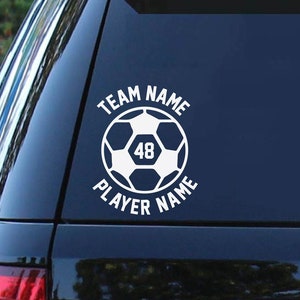 Soccer Player Decal | Personalized Soccer Decal | Team Car Decal | Personalized Car Decal | Custom Name | Car Decal | Truck Decal