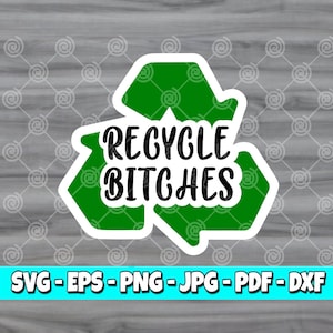 Reciclar perras SVG / Cocina svg / Reciclar svg / Divertido svg / Cortar archivo / Archivos svg / Archivo Cricut / Archivo silueta / Digital