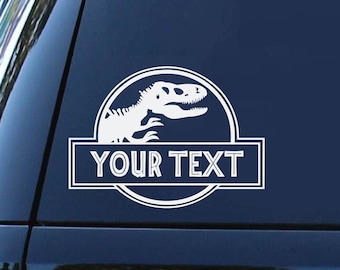 Custom Jurassic Park Decal: Personalized Dinosaur Car Window Sticker