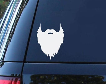 Beard Car Decal | Beard Decal | Hydroflask decal | Laptop Decal | Father's Day | Birthday Gifts For Him | For Him | Funny | (DECAL ONLY)