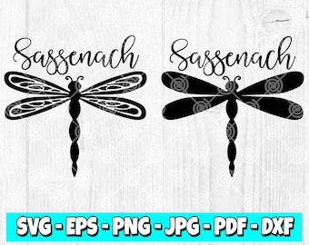 Sassenach Dragonfly SVG | Outlander svg | Dragonflies | Outlander Book | Dinna Fash | Cut File | Digital Download | Digital