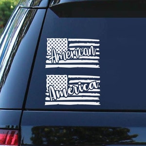 Sticker Amerikaanse vlag: autosticker patriottische VS