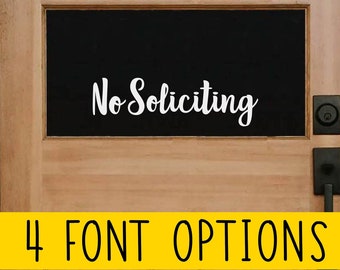 No Soliciting Decal: Home Decor, Outdoor Sign