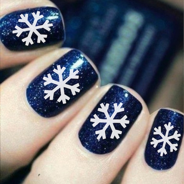 Snowflake Nail Decal Etsy
