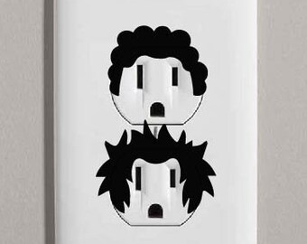 Hair Outlet Decals (8 qty) | Removable Vinyl | Afro | Rock N' Roll |  Removable Vinyl | Funny Home Décor | Funny Gift Ideas | Housewarming