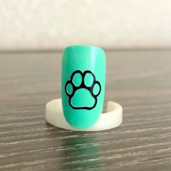 Paw Print Nail Decal Etsy