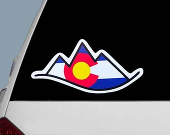 Colorado Mountains Sticker | Colorado Car Decal | Colorado Flag | Bumper Sticker | Truck Decal | Laptop Decal | Colorado Sticker