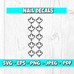 Maple Leaf SVG | Nail Decal svg | Nail Art svg | Canadian svg | |Canada svg | Cut File | Cricut File | Digital |Svg Files | 99DIS