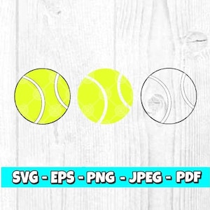Bola de tênis SVG | Esportes SVG | Clipart de bola de tênis | Bola SVG | Tênis SVG | Silhueta de tênis | Cortar arquivo | Digitais | SVG
