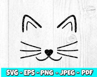 Download Cat Face Svg Etsy