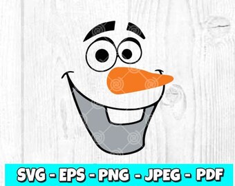 olaf face svg etsy