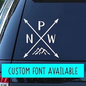 PNW | Pacific Northwest | Mountains | pnw | Mountain Car Decal | Regions | Mountain | Car Decal | Car Window Decal | Truck Decal (CAR DECAL)