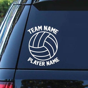 Volleyball Player Decal | Personalized Volleyball Decal | Team Car Decal | Personalized Car Decal | Custom Name | Car Decal | Truck Decal