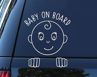Baby On Board Car Decal | Baby Shower Gift | Baby on board Sticker | Baby Decal | Vinyl Decal | Baby Car Decal | New Mom | Mother's Day