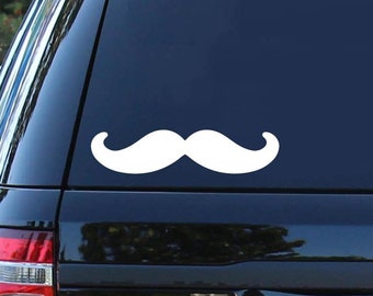 Large Mustache Decal: Funny Car/Home Vinyl Sticker