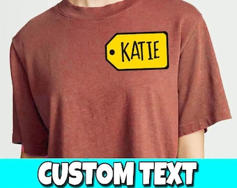 Price Is Right Iron On Name Tag: Custom Costume Decal