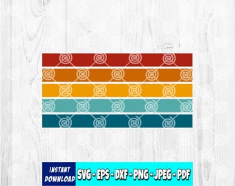 Retro 70s Stripes SVG: Vintage Graphic Design (Digital Download