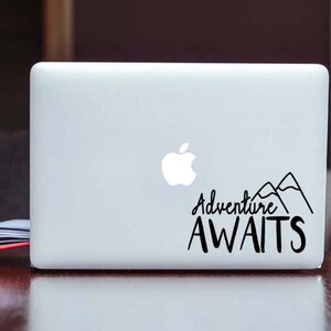 Adventure Awaits Car Decal | Mountains Car Decal | Bumper Sticker ...