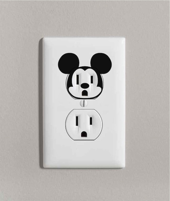 Mouse Outlet Decals: Funny Home Decor (Qty 6)