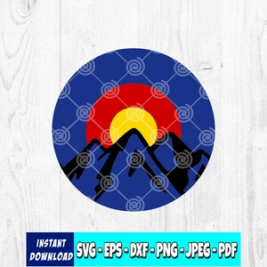Colorado Mountain SVG | Mountain svg | Colorado svg | Sunset svg | Colorado Flag | Cut File | Digital | Cricut  | Silhouette