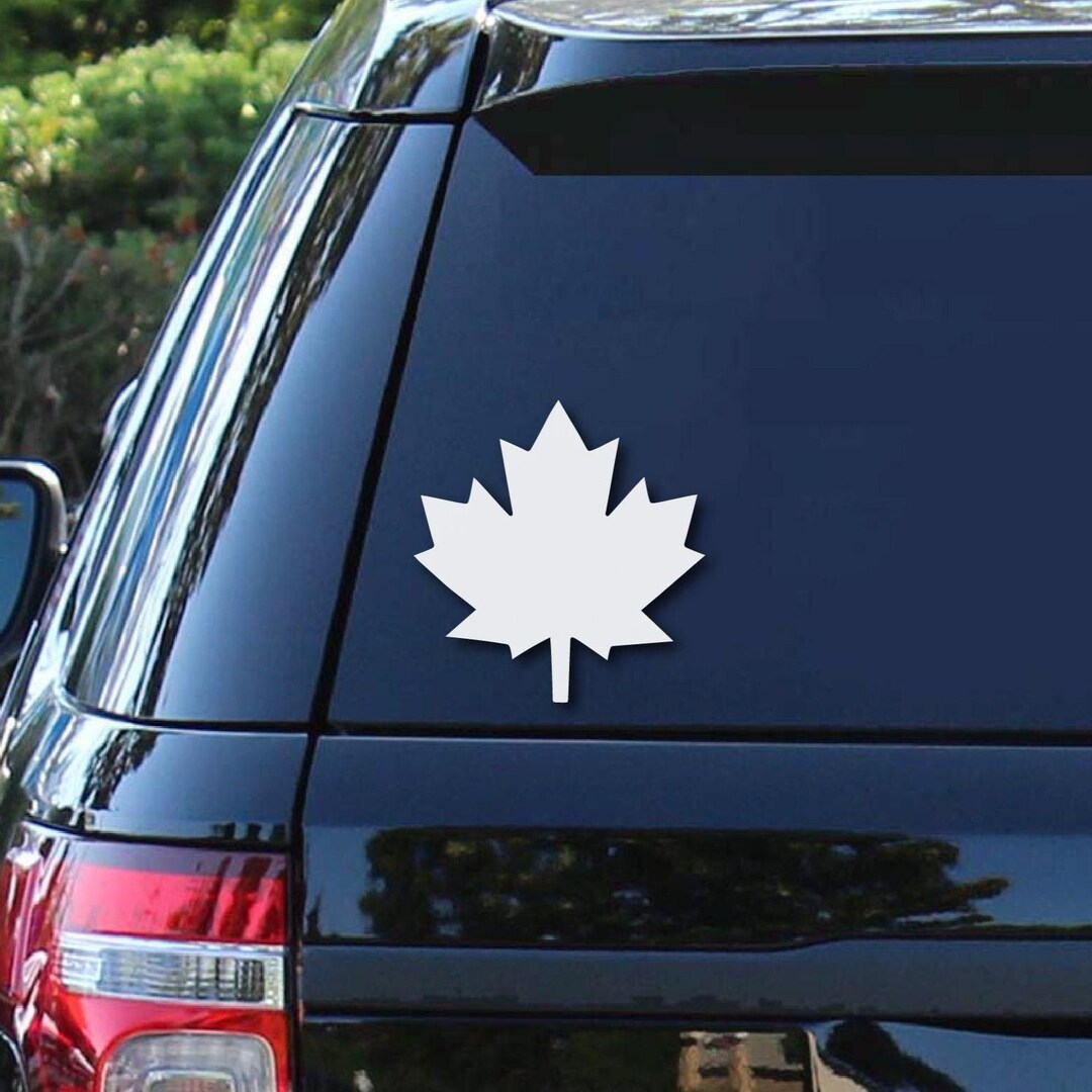 Maple Leaf Car Decal | Vinyl Leaf Sticker for Car Window, Laptop, or ...