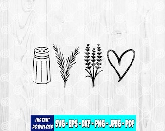 Practical Magic SVG: Salt, Rosemary, Lavender Design (Commercial License, Digital File)