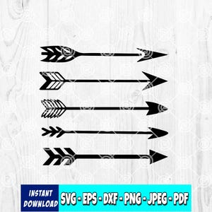 Arrows SVG Bundle: Arrowhead Cut Files for Cricut, Silhouette (Digital Download)