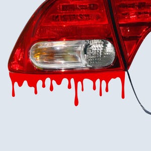 Blood Dripping Decal | Blood Sticker | Dripping Blood | Halloween Decal | Car Decal | Vinyl Decal Sticker | Halloween Decoration image 1