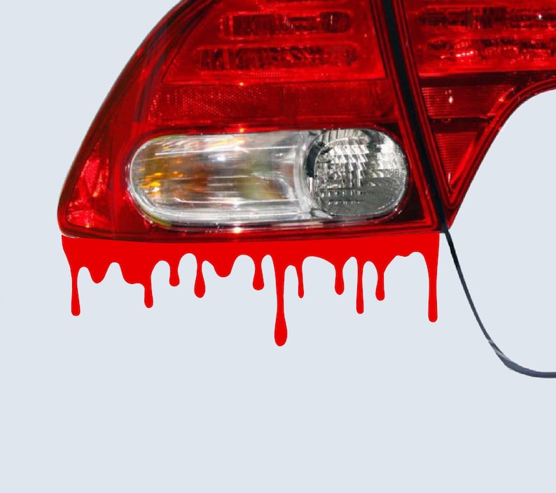 Blood Dripping Decal | Blood Sticker | Dripping Blood | Halloween Decal | Car Decal | Vinyl Decal Sticker | Halloween Decoration image 1