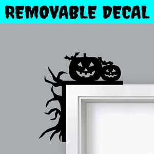 Pumpkin Door Corner Decal | Halloween Decoration | Halloween Décor | Scary Pumpkin | Door Corner Sign | Halloween Signs | Home Décor