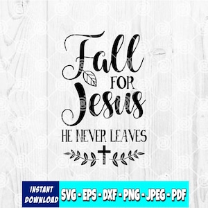 Fall For Jesus SVG: Christian Worship Design (Digital Download)
