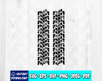 Tire Track SVG | Tire Tread svg | Tracks svg | Mud Tire svg | Off Road Tire Tread | 4x4 | SUV | Cut File | Digital Download | BSDIS
