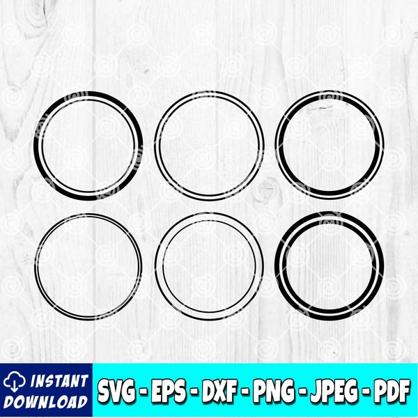 Circles SVG | Double Circles | Circle Logo svg | Logos svg | Round | Logo Template | svg File | Digital Download | Digital