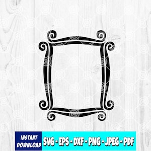 Friends Frame Stencil SVG | Friends inspired | Peephole Frame | Stencil svg | Yellow Picture Frame | Monica&#39;s Door | SVG Files