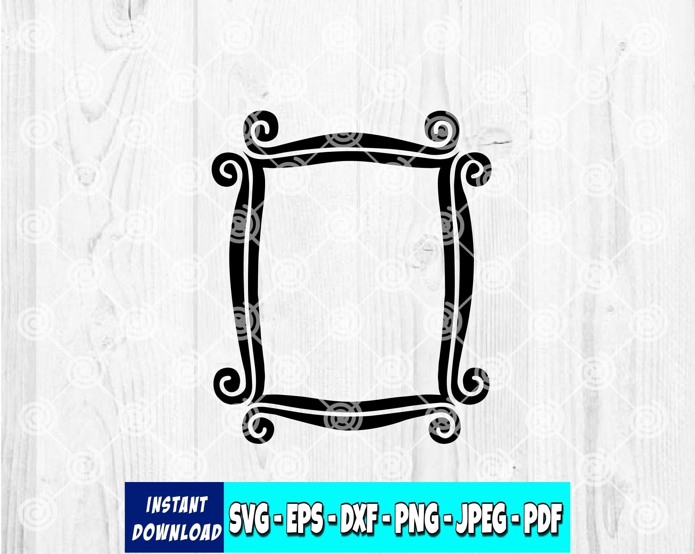 Plantilla SVG para marco de la serie Friends: Puerta de Mónica, mirilla amarilla (archivo digital)