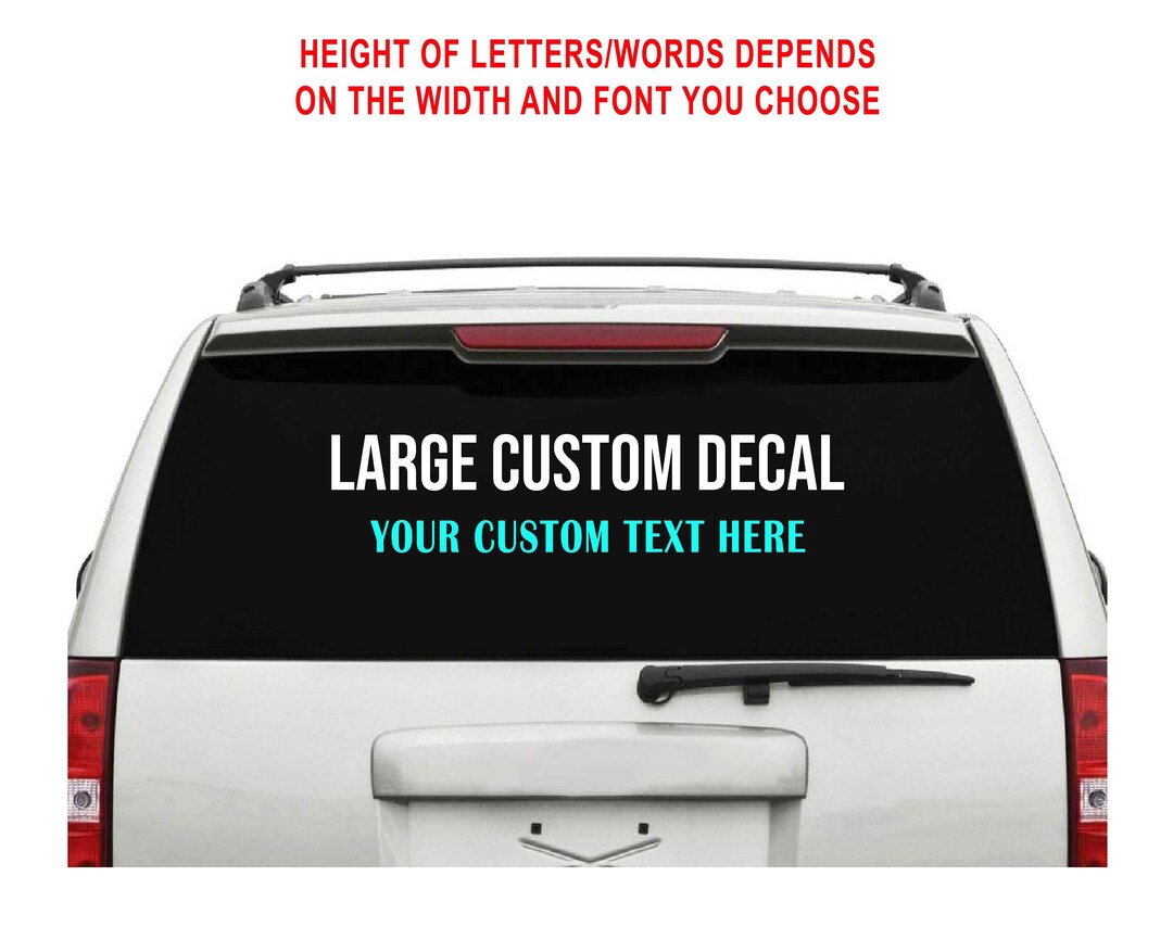 Large Custom Vinyl Decal WORDS ONLY Create Your Own Business Decal Your Text Here Design Your