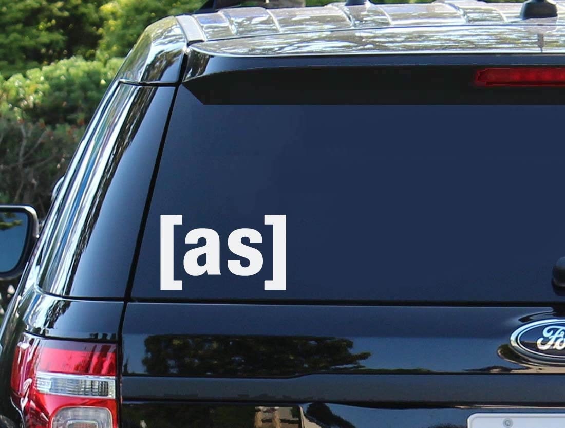 Adult Swim Decal | [as] | Funny Decals | Anime Decal | Tik Tok Trend | Bumper Sticker | Cartoon Decal