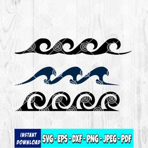 Waves SVG | Spiral Beach Waves svg | Nautical svg | Boating svg | Ocean svg | Cricut File | Silhouette | Instant Digital Download