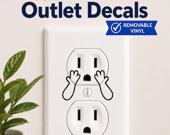 Funny Arm & Hand Outlet Decals, Removable Vinyl Outlet Stickers, Cute Light Switch Wall Outlet Decals, Funny Home Decor, Gift Idea