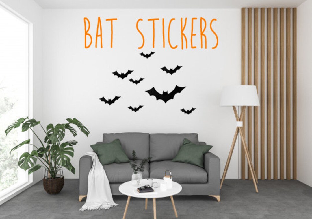 Bat Stickers Bat Decals Bat Wall Decals Halloween Etsy