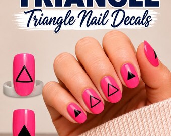 Adesivi per unghie a forma di triangolo, nail art geometrica, adesivi per unghie a forma di triangolo, adesivi per unghie minimalisti, nail art in vinile, unghie geometriche