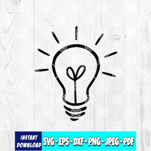 Light Bulb SVG | Bulb svg | Lightbulb svg | Light Bulb Vector | Cricut File | Silhouette | Instant Download | Digital