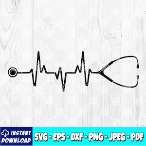 Stetoscopio del battito cardiaco in formato SVG / Infermiera in formato SVG / Dottore in formato SVG / EKG Battito cardiaco / Stetoscopio in formato SVG / Ancora di salvezza in formato SVG / RN in formato SVG / 99DIS