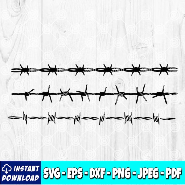 Barbed Wire SVG | Barbed Wire Bundle | Barbed Wire Clipart |Wire svg | Fence svg | Ranch svg | Rodeo svg | Barbed Wire Fence