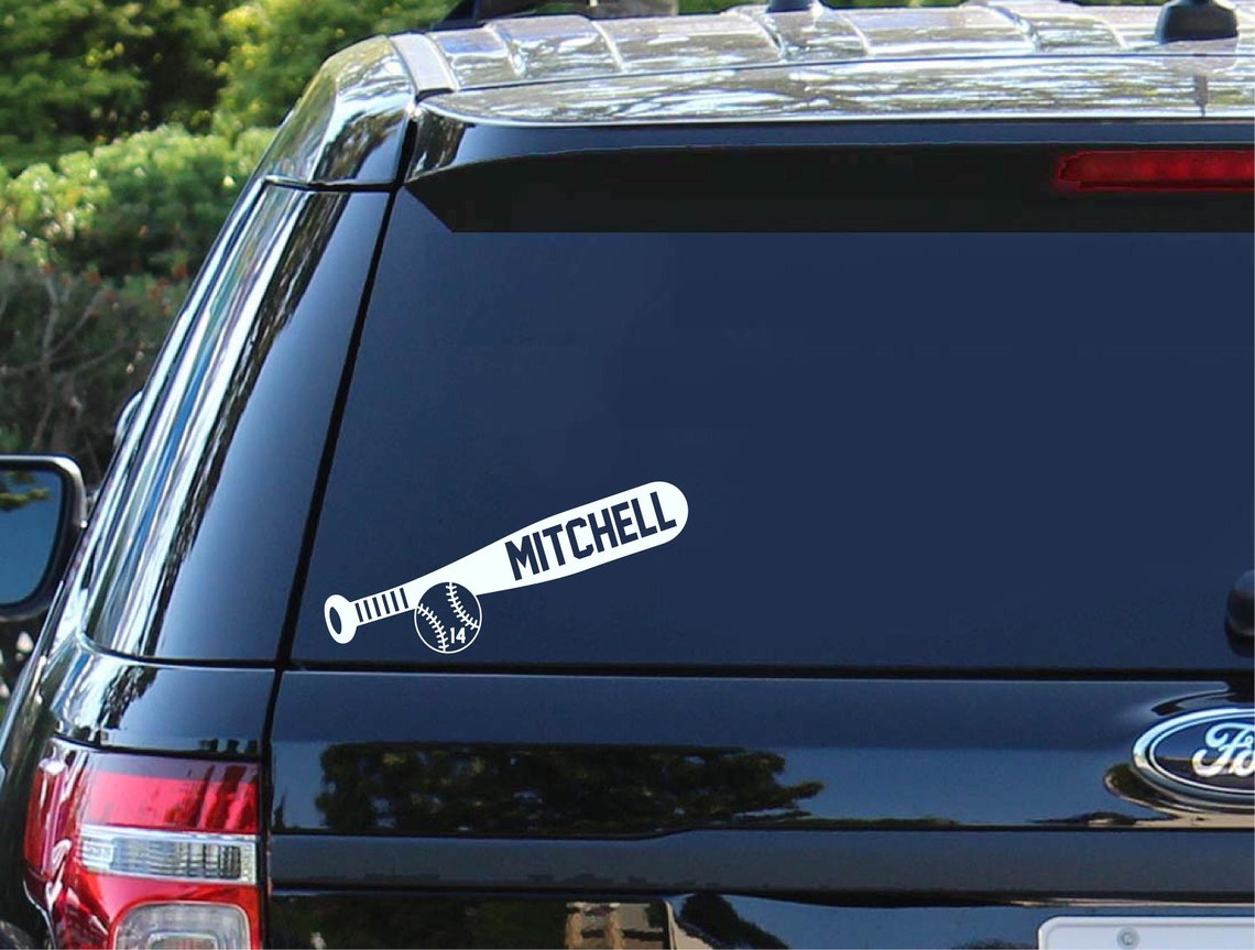 Custom Baseball Bat Decal Baseball Bat Personalized Etsy