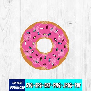 Donut SVG | Food svg | Doughnut svg | Donut Clipart | Donut with Sprinkles | Cricut svg | Silhouette svg | Cut File | Digital