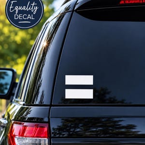 平等のステッカー（車の窓用）、イコールサインのビニールステッカー、LGBTQプライドの窓用ステッカー、平等のシンボルステッカー、車両用窓グラフィック