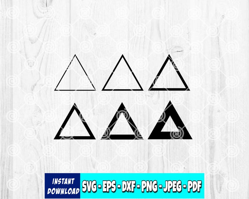 Triangle SVG Bundle: Logo Template, Clipart Graphics (digital Download ...