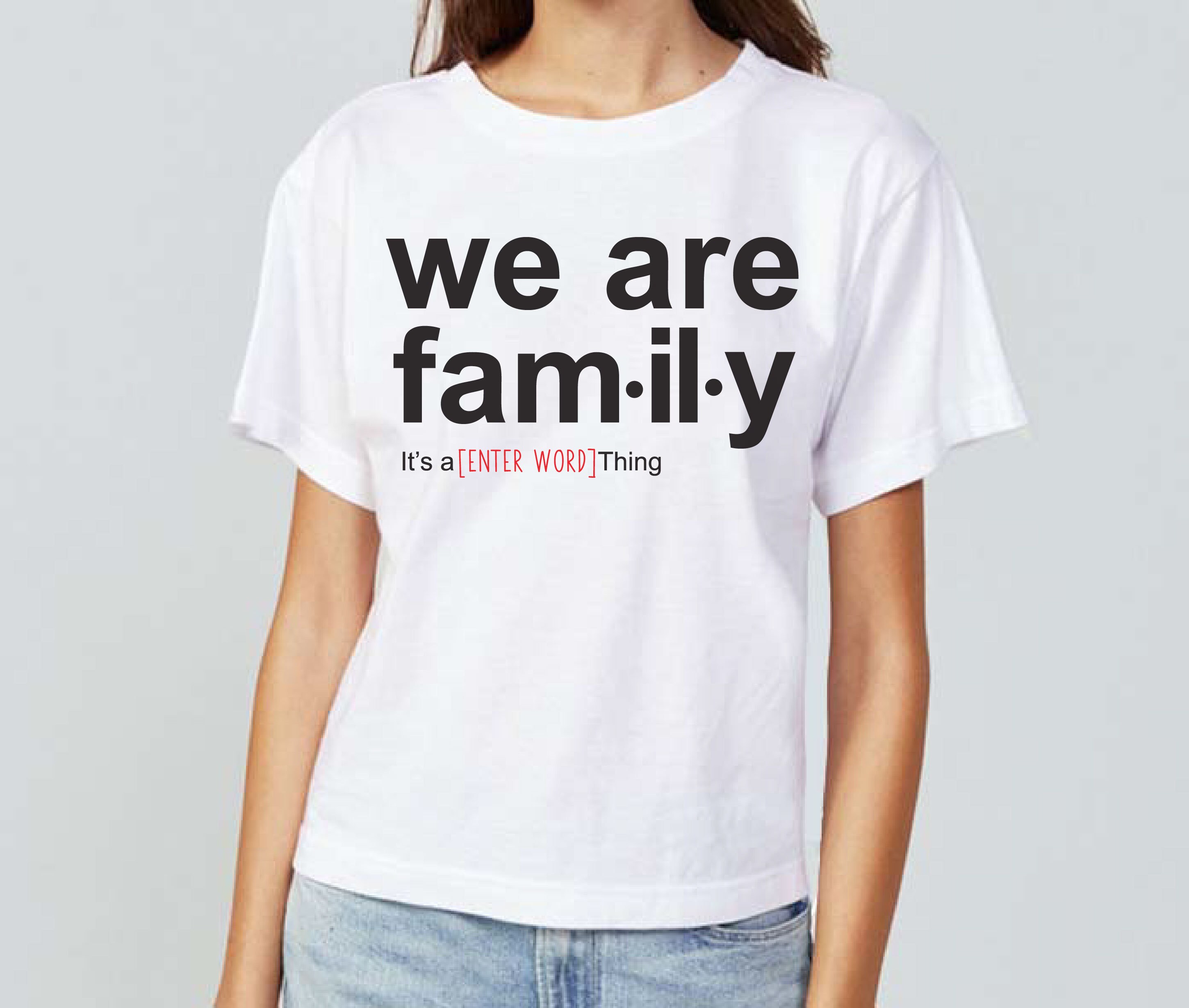 We Are Fam.il.y Iron on Decal Family Shirt Group Shirt Etsy
