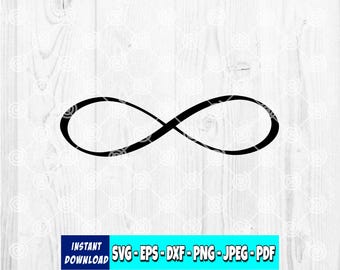 Infinity Symbol SVG: Cut File for Cricut, Silhouette (Digital Download)